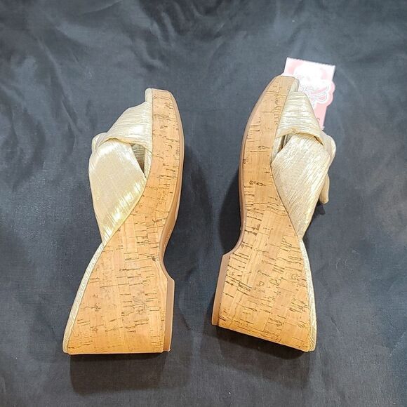 BRAND NEW SAM & LIBBY WEDGE CORK WEDGE HEEL SANDAL - Picture 12 of 16